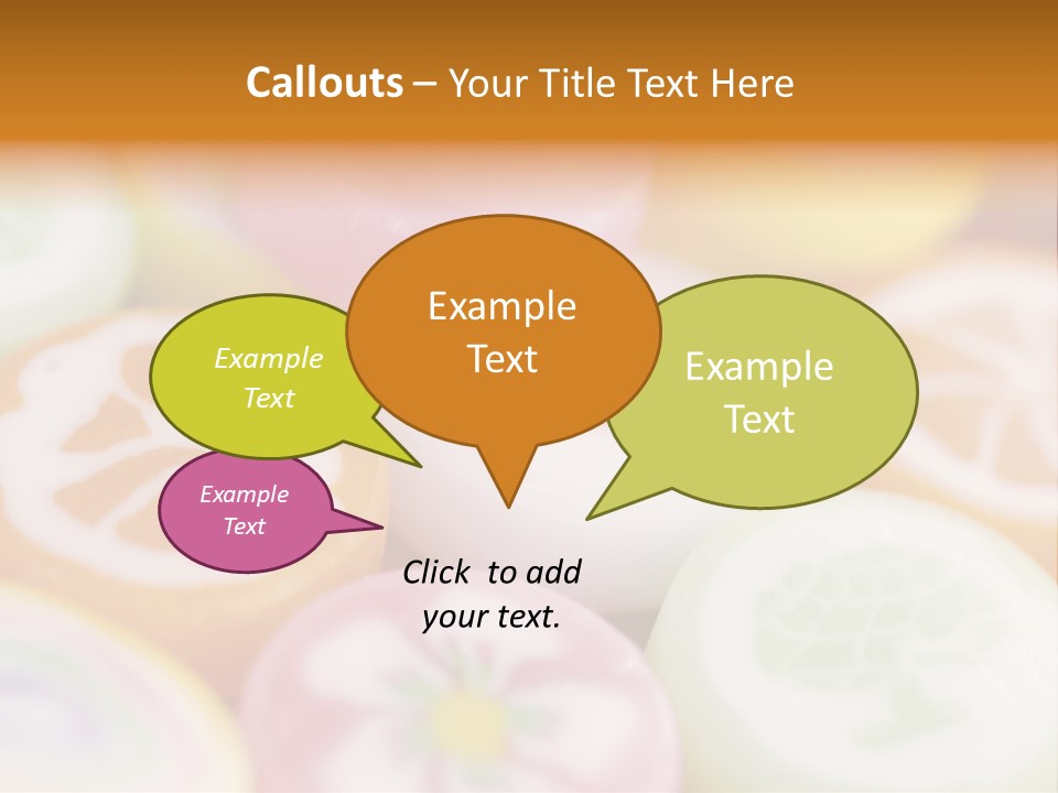 A Bunch Of Different Colored Candies In A Bowl PowerPoint Template