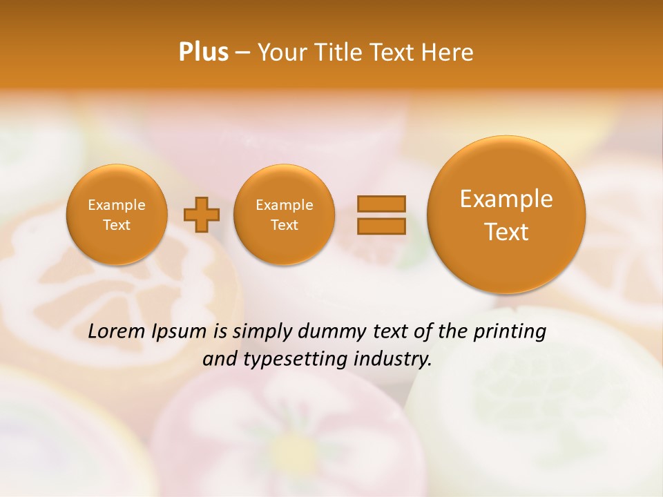 A Bunch Of Different Colored Candies In A Bowl PowerPoint Template