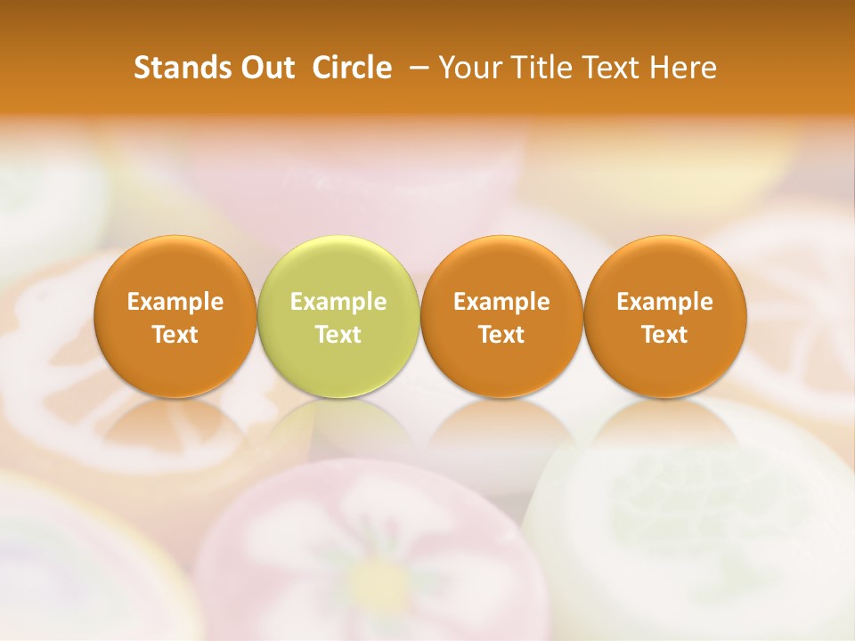 A Bunch Of Different Colored Candies In A Bowl PowerPoint Template