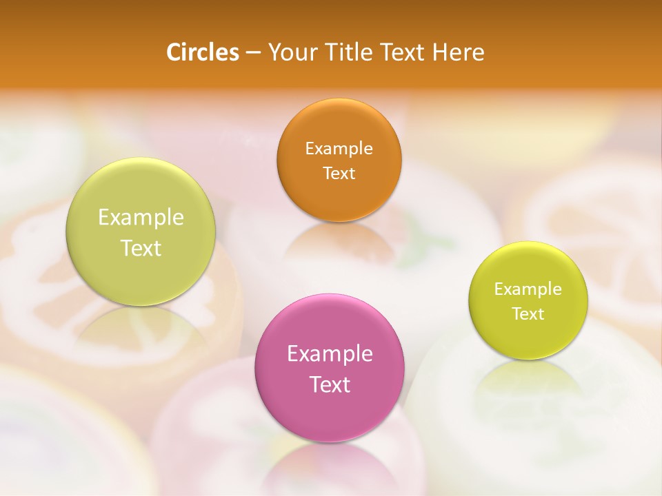 A Bunch Of Different Colored Candies In A Bowl PowerPoint Template