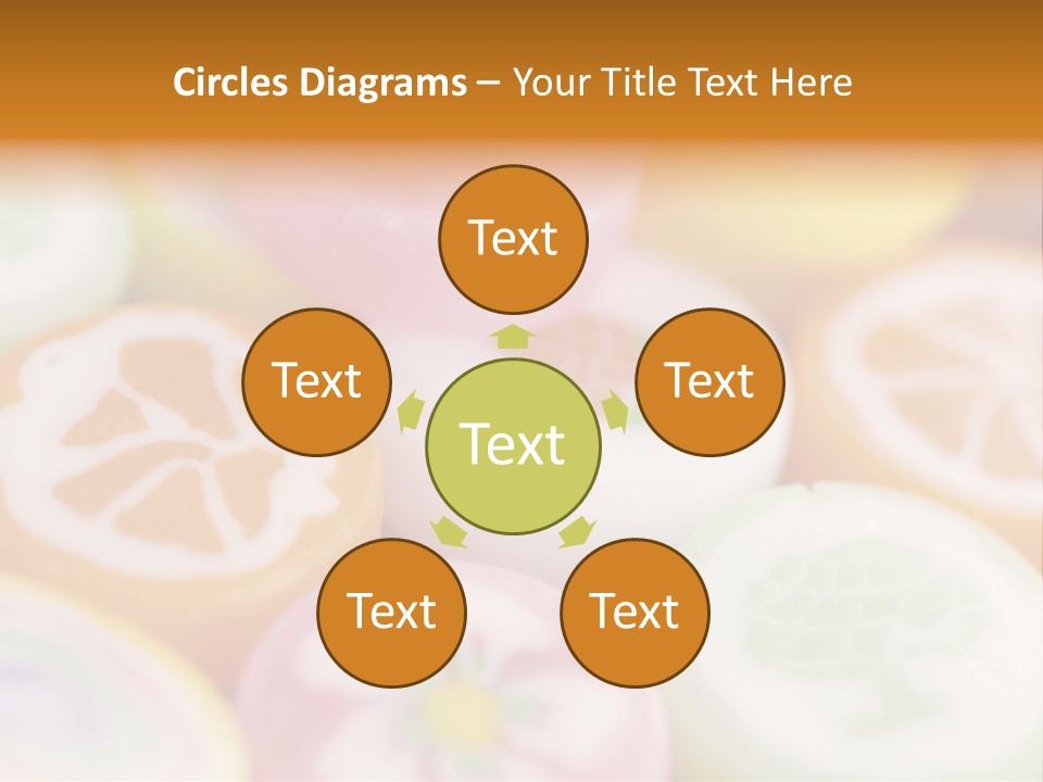 A Bunch Of Different Colored Candies In A Bowl PowerPoint Template