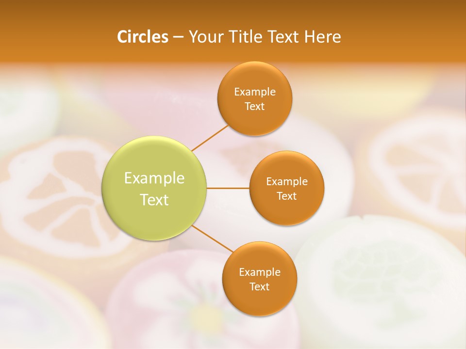 A Bunch Of Different Colored Candies In A Bowl PowerPoint Template