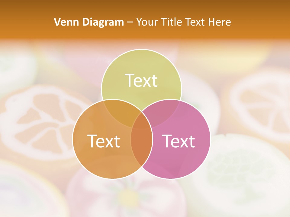 A Bunch Of Different Colored Candies In A Bowl PowerPoint Template