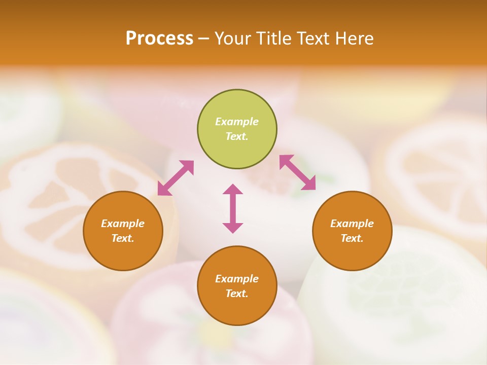 A Bunch Of Different Colored Candies In A Bowl PowerPoint Template