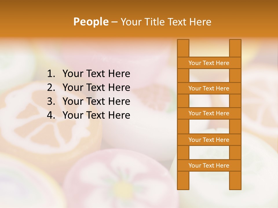 A Bunch Of Different Colored Candies In A Bowl PowerPoint Template