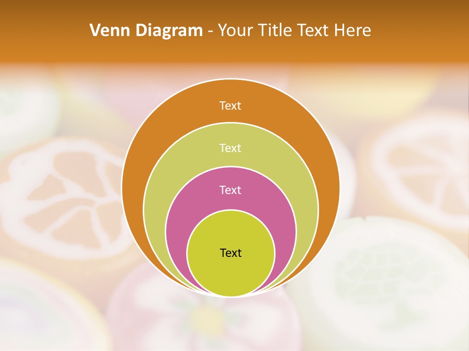 A Bunch Of Different Colored Candies In A Bowl PowerPoint Template