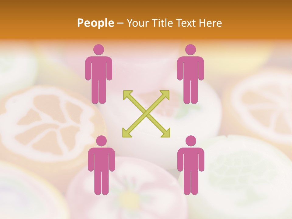 A Bunch Of Different Colored Candies In A Bowl PowerPoint Template