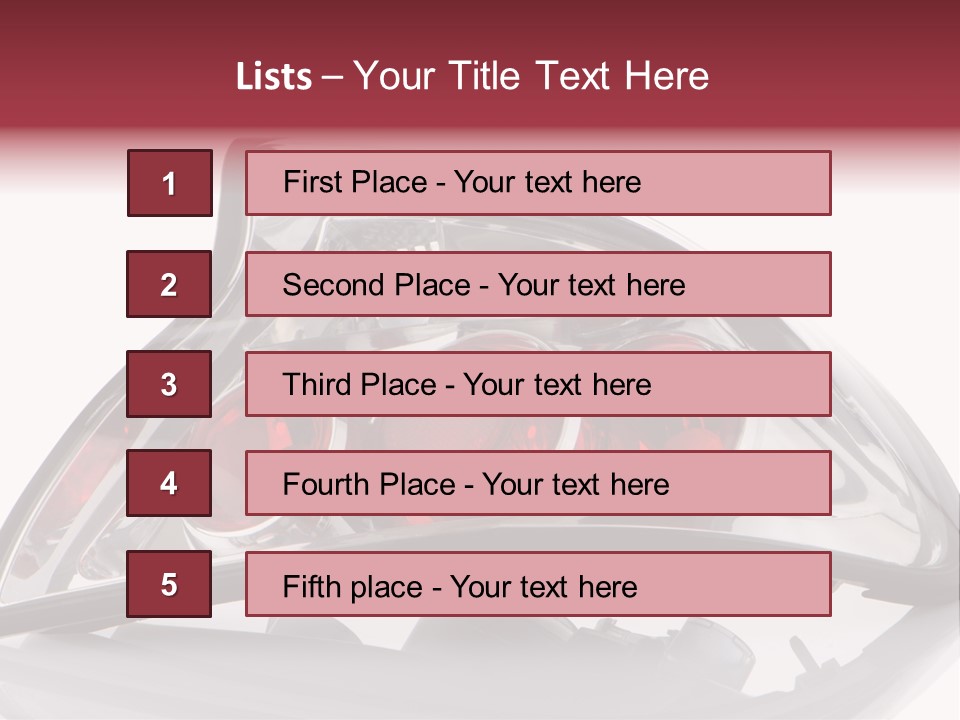 Vehicle Road Front PowerPoint Template