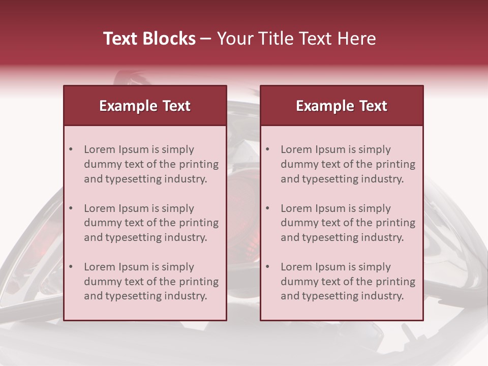 Vehicle Road Front PowerPoint Template