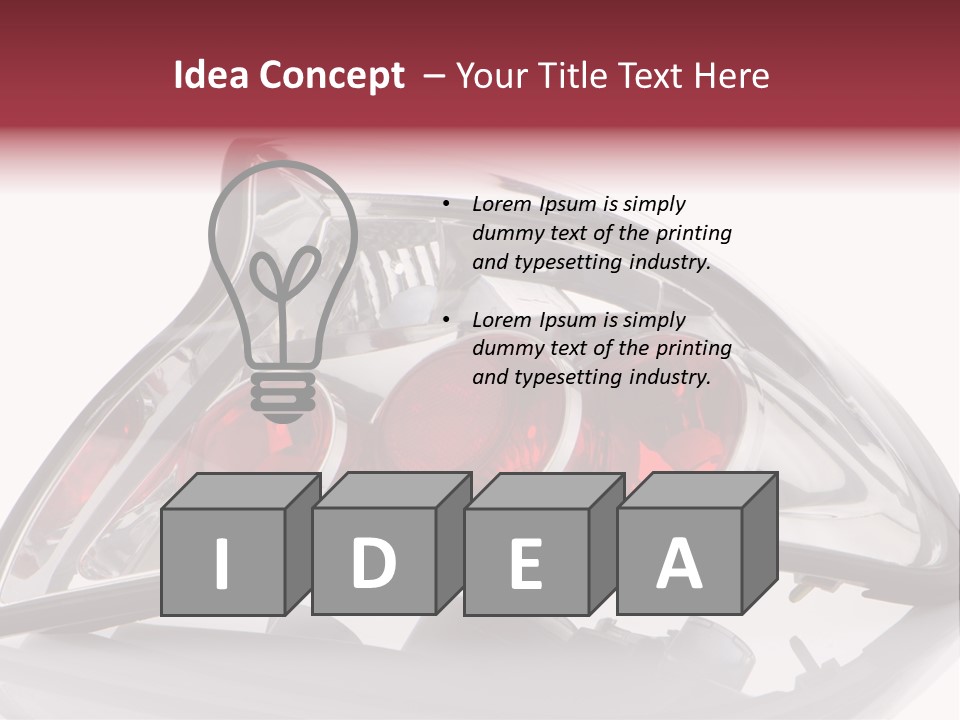 Vehicle Road Front PowerPoint Template