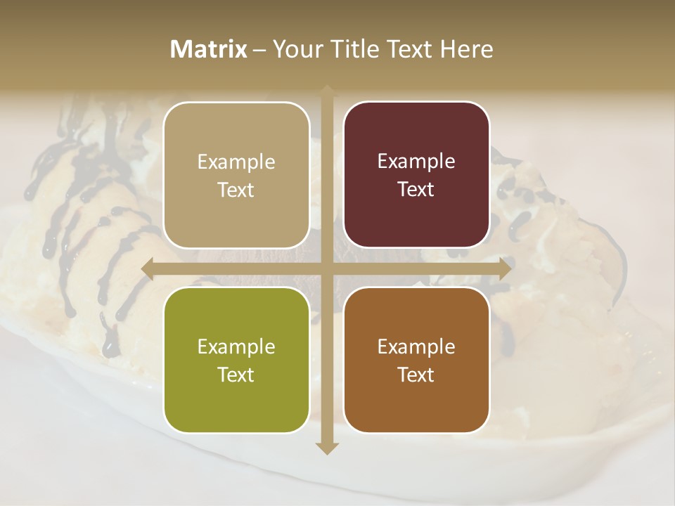 Banana Split Frosted Creamy PowerPoint Template