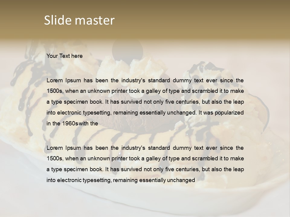 Banana Split Frosted Creamy PowerPoint Template