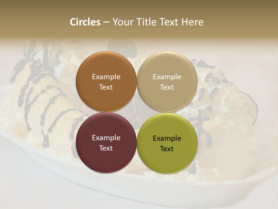 Banana Split Frosted Creamy PowerPoint Template