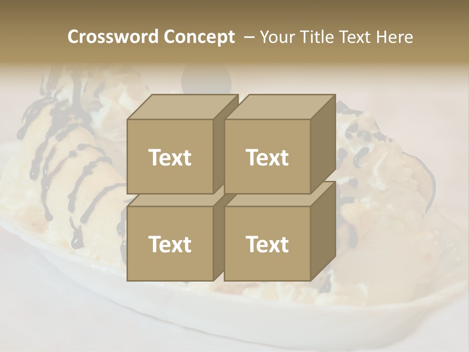 Banana Split Frosted Creamy PowerPoint Template