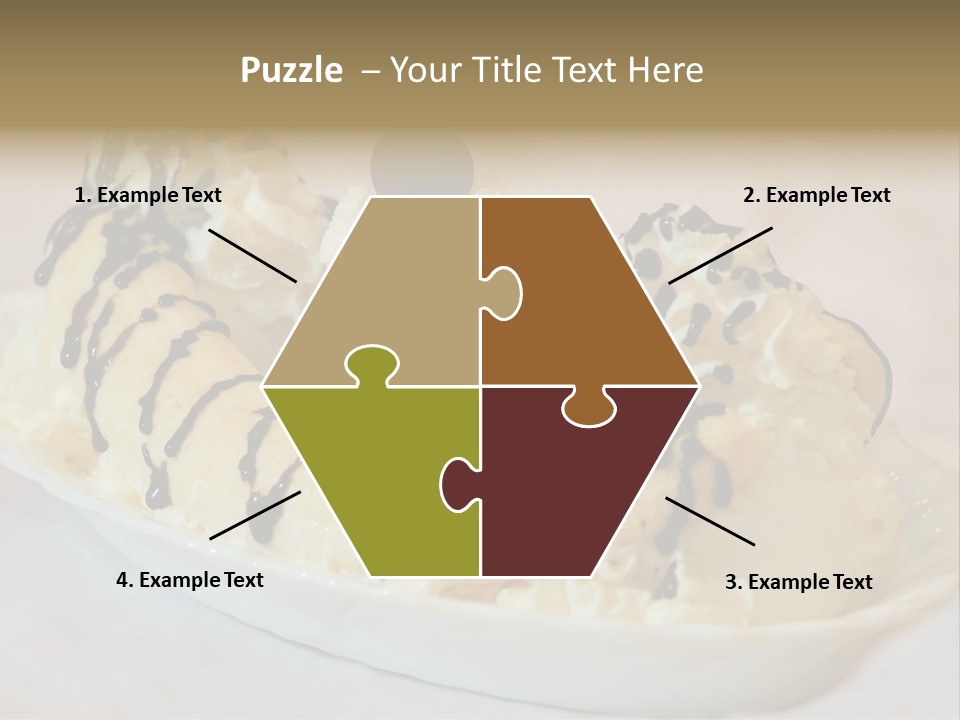 Banana Split Frosted Creamy PowerPoint Template