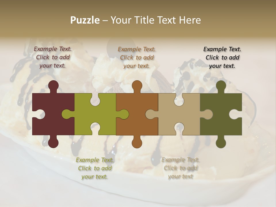 Banana Split Frosted Creamy PowerPoint Template