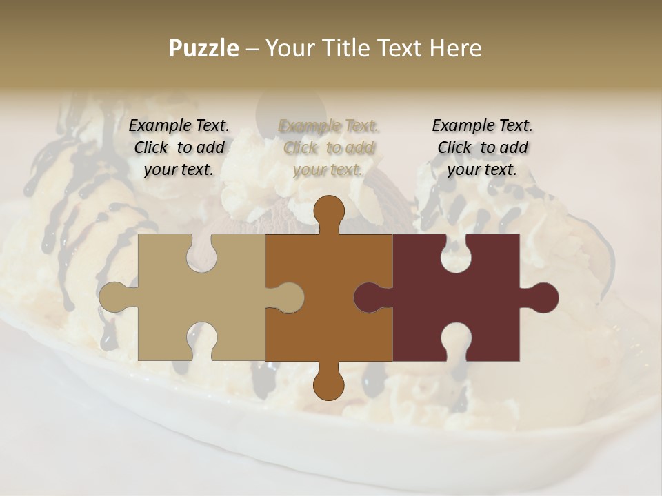 Banana Split Frosted Creamy PowerPoint Template