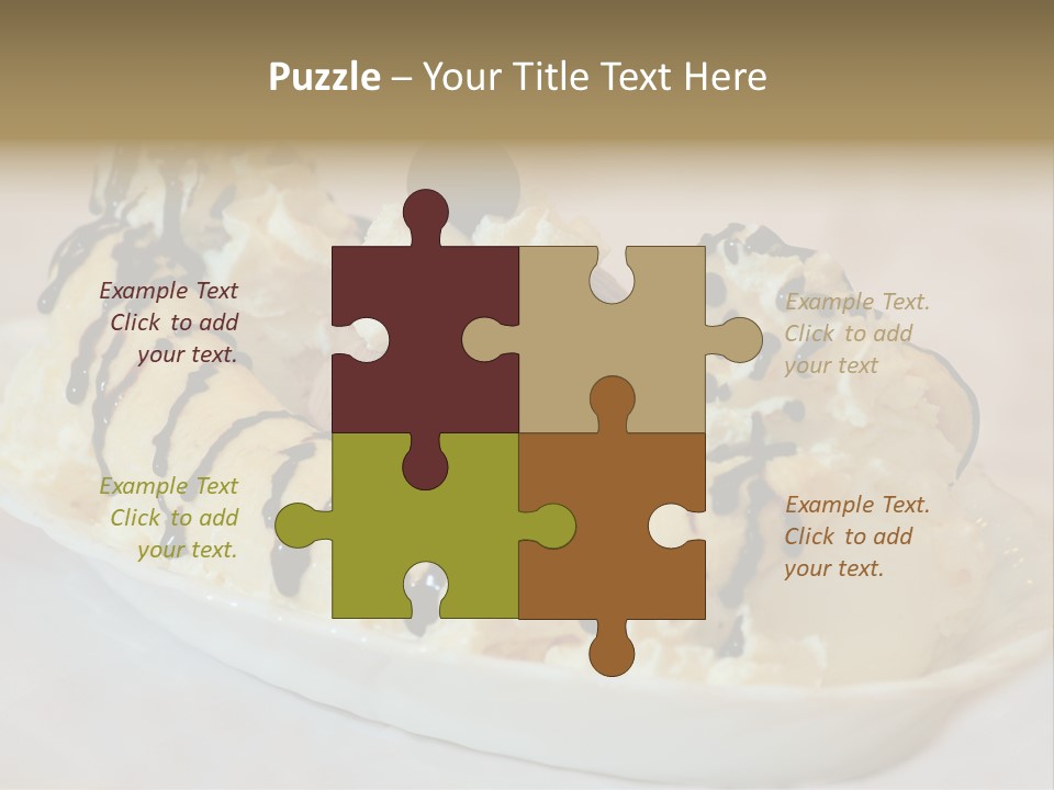 Banana Split Frosted Creamy PowerPoint Template