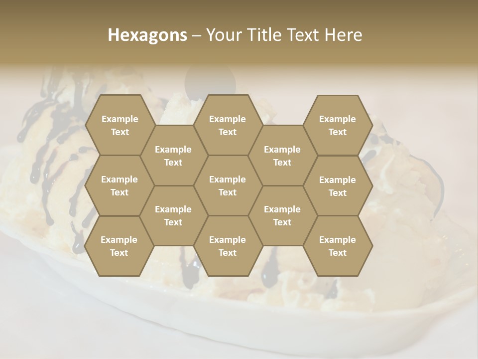 Banana Split Frosted Creamy PowerPoint Template