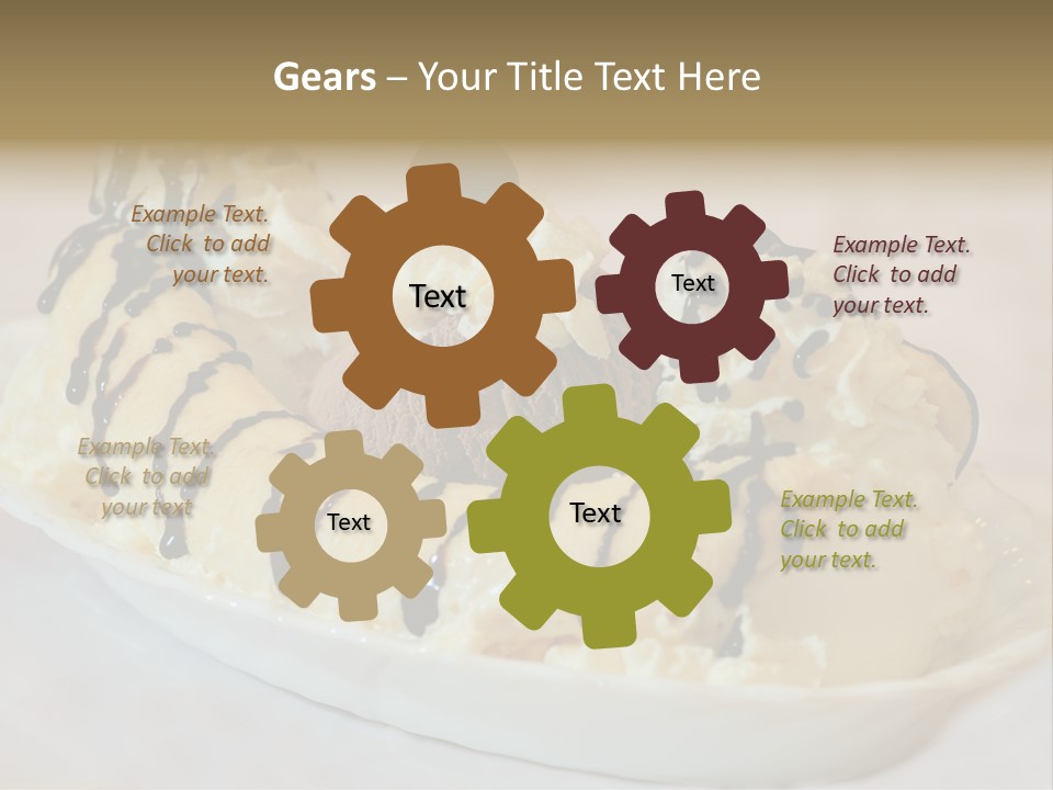 Banana Split Frosted Creamy PowerPoint Template