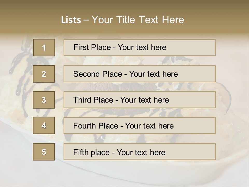 Banana Split Frosted Creamy PowerPoint Template