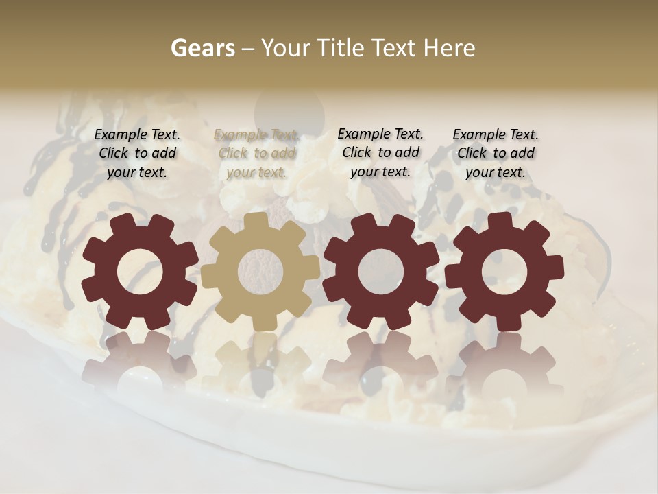 Banana Split Frosted Creamy PowerPoint Template