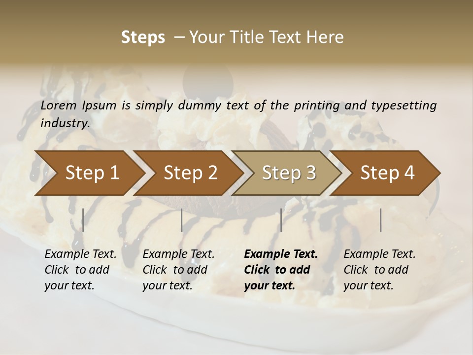 Banana Split Frosted Creamy PowerPoint Template