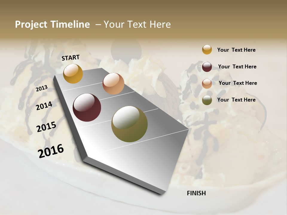 Banana Split Frosted Creamy PowerPoint Template