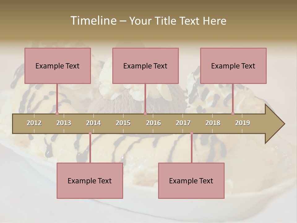Banana Split Frosted Creamy PowerPoint Template
