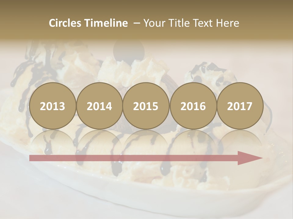 Banana Split Frosted Creamy PowerPoint Template