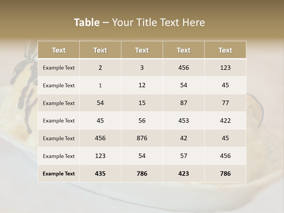 Banana Split Frosted Creamy PowerPoint Template