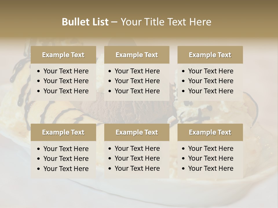 Banana Split Frosted Creamy PowerPoint Template