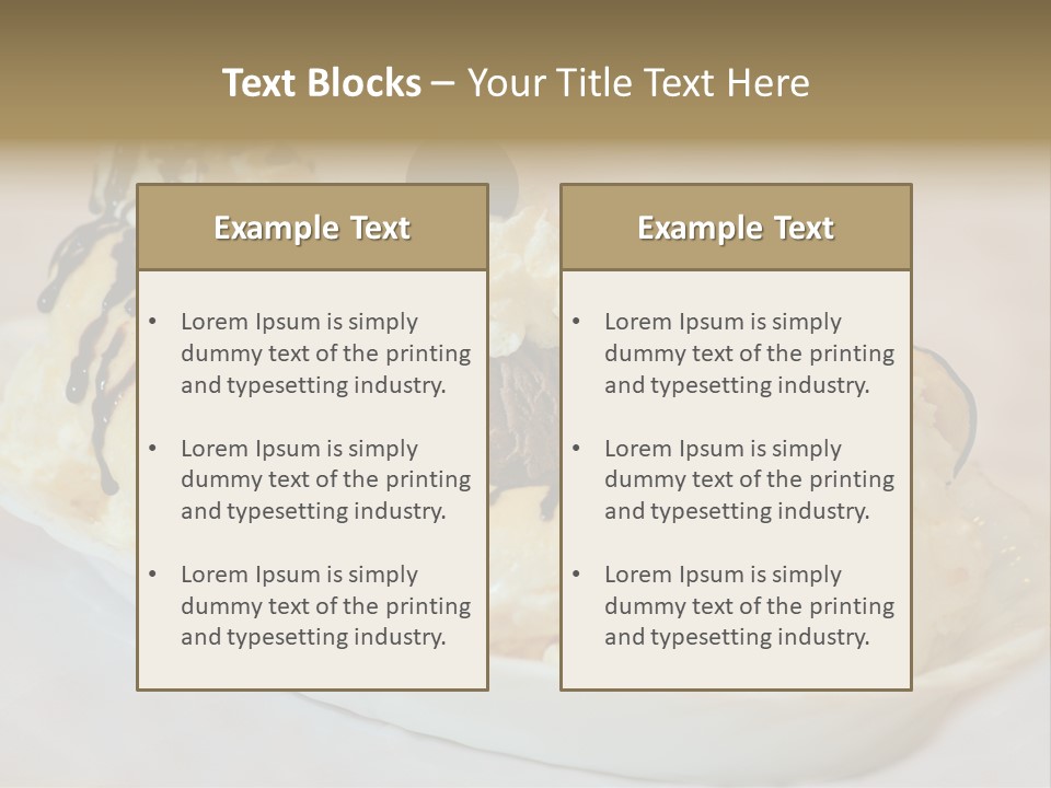 Banana Split Frosted Creamy PowerPoint Template
