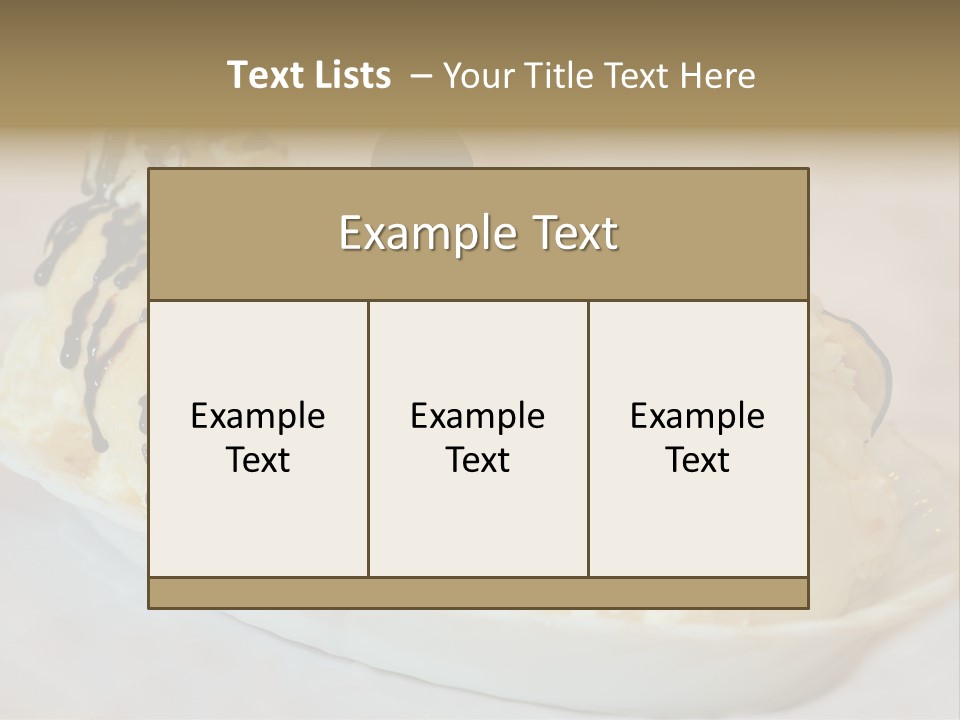 Banana Split Frosted Creamy PowerPoint Template