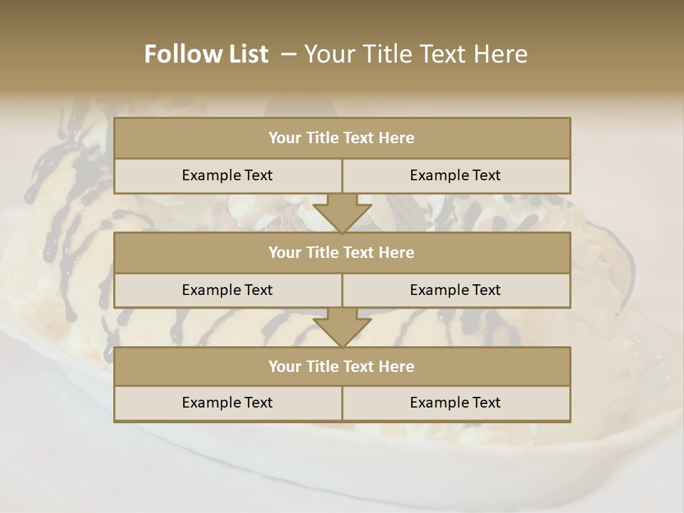 Banana Split Frosted Creamy PowerPoint Template