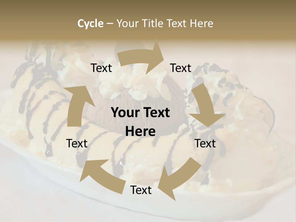 Banana Split Frosted Creamy PowerPoint Template