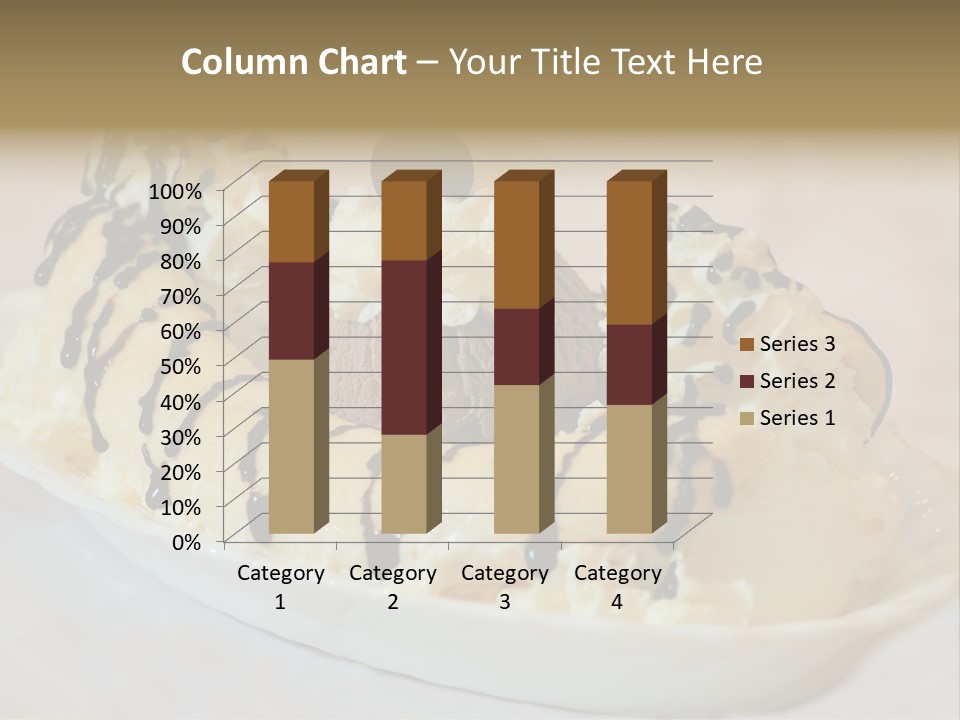 Banana Split Frosted Creamy PowerPoint Template