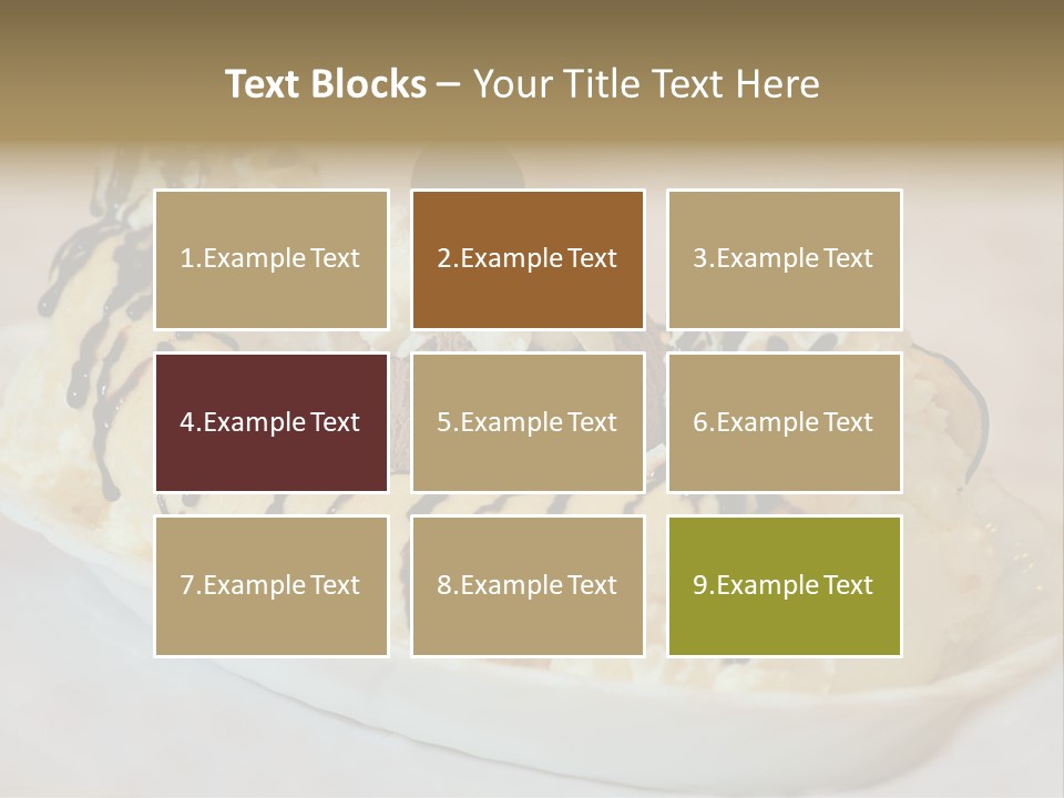 Banana Split Frosted Creamy PowerPoint Template