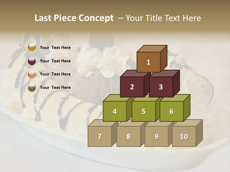 Banana Split Frosted Creamy PowerPoint Template