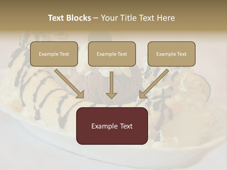 Banana Split Frosted Creamy PowerPoint Template