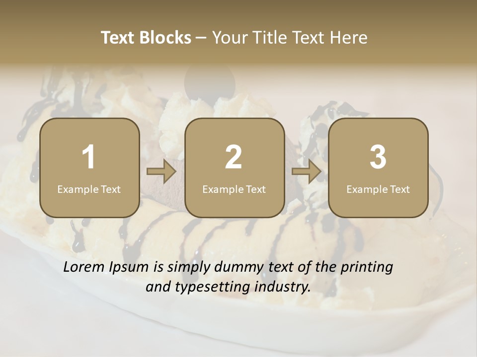 Banana Split Frosted Creamy PowerPoint Template