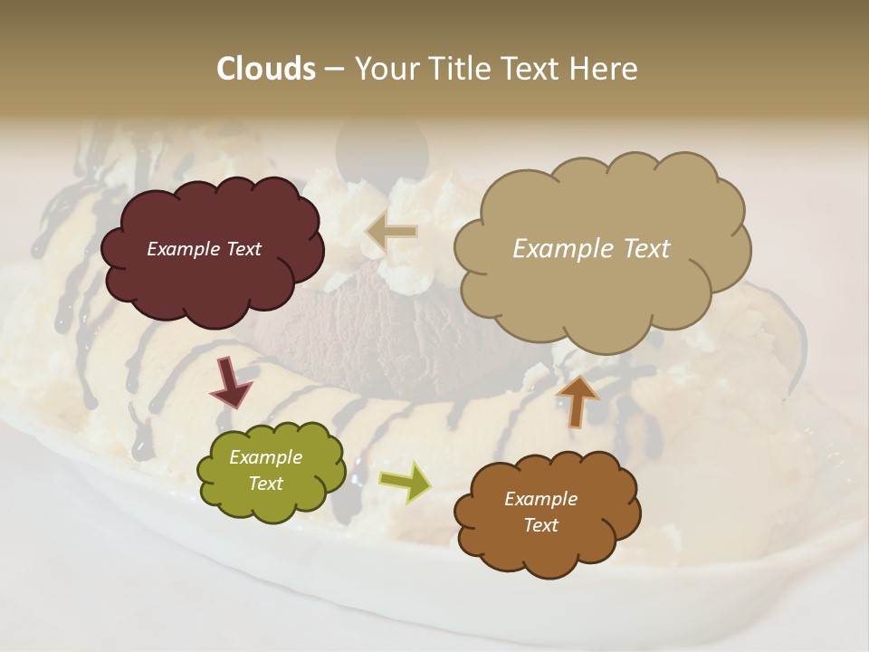 Banana Split Frosted Creamy PowerPoint Template