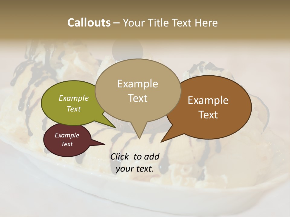 Banana Split Frosted Creamy PowerPoint Template