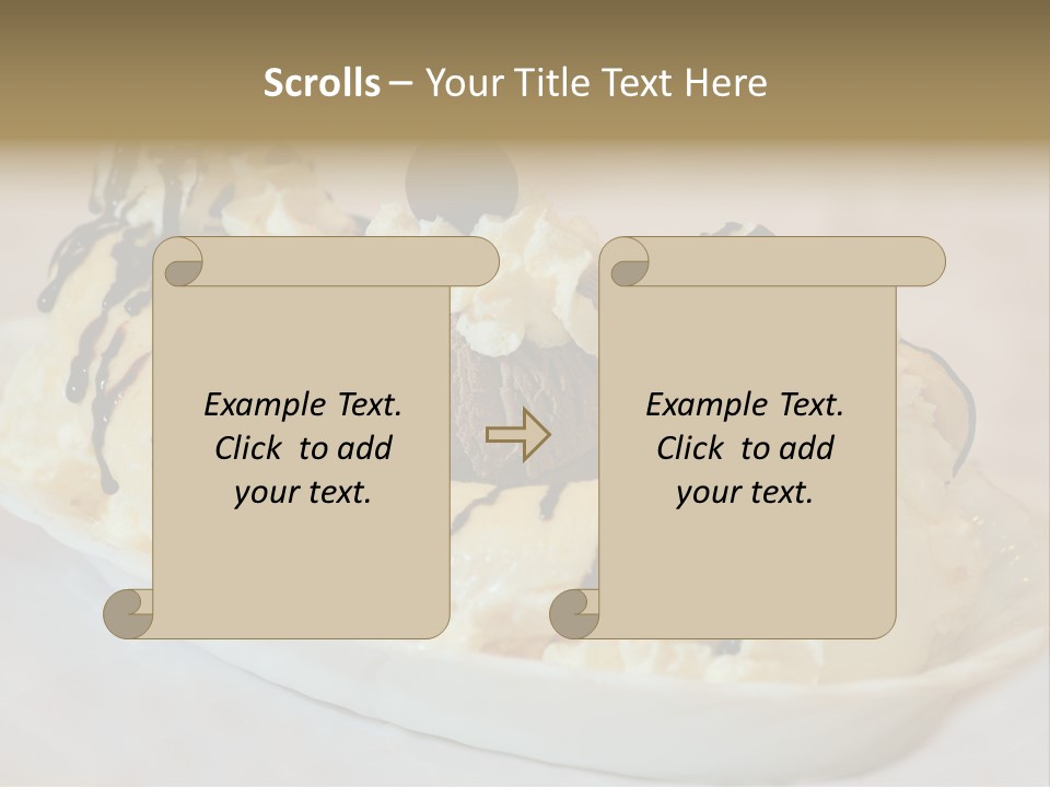 Banana Split Frosted Creamy PowerPoint Template