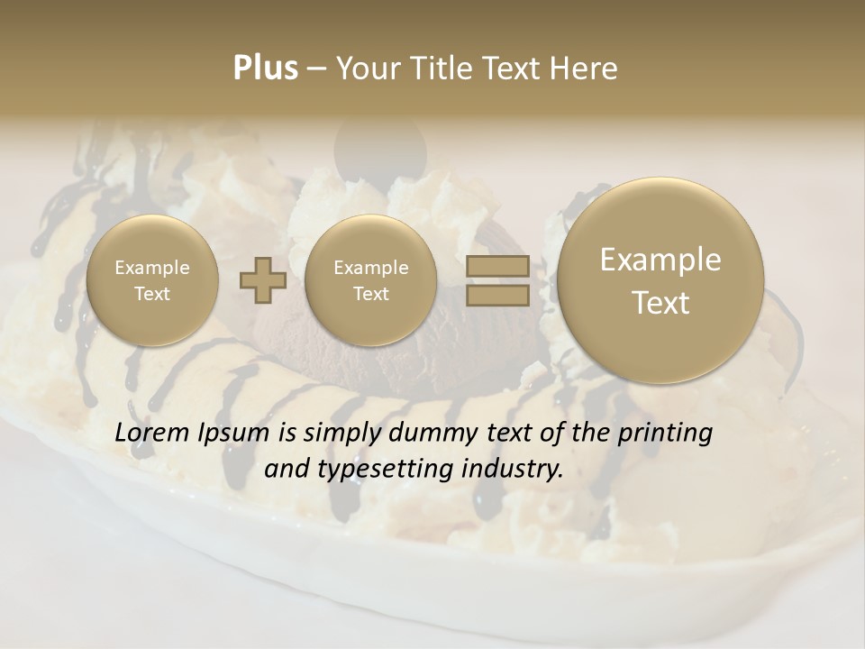 Banana Split Frosted Creamy PowerPoint Template