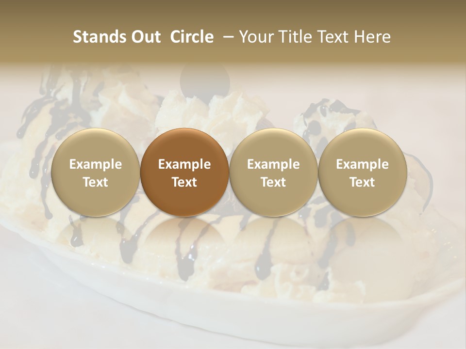 Banana Split Frosted Creamy PowerPoint Template