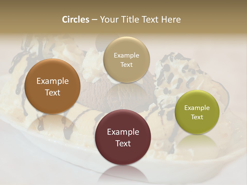 Banana Split Frosted Creamy PowerPoint Template