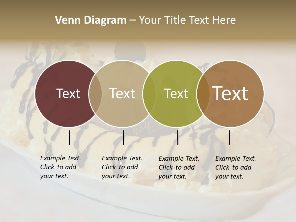 Banana Split Frosted Creamy PowerPoint Template