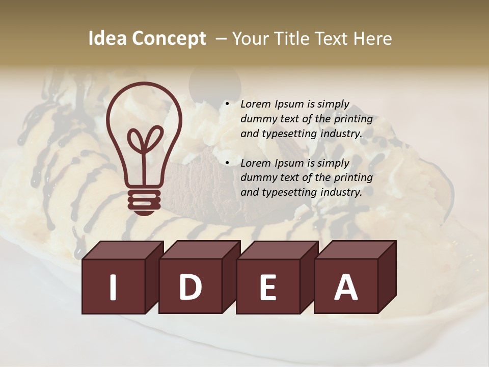 Banana Split Frosted Creamy PowerPoint Template