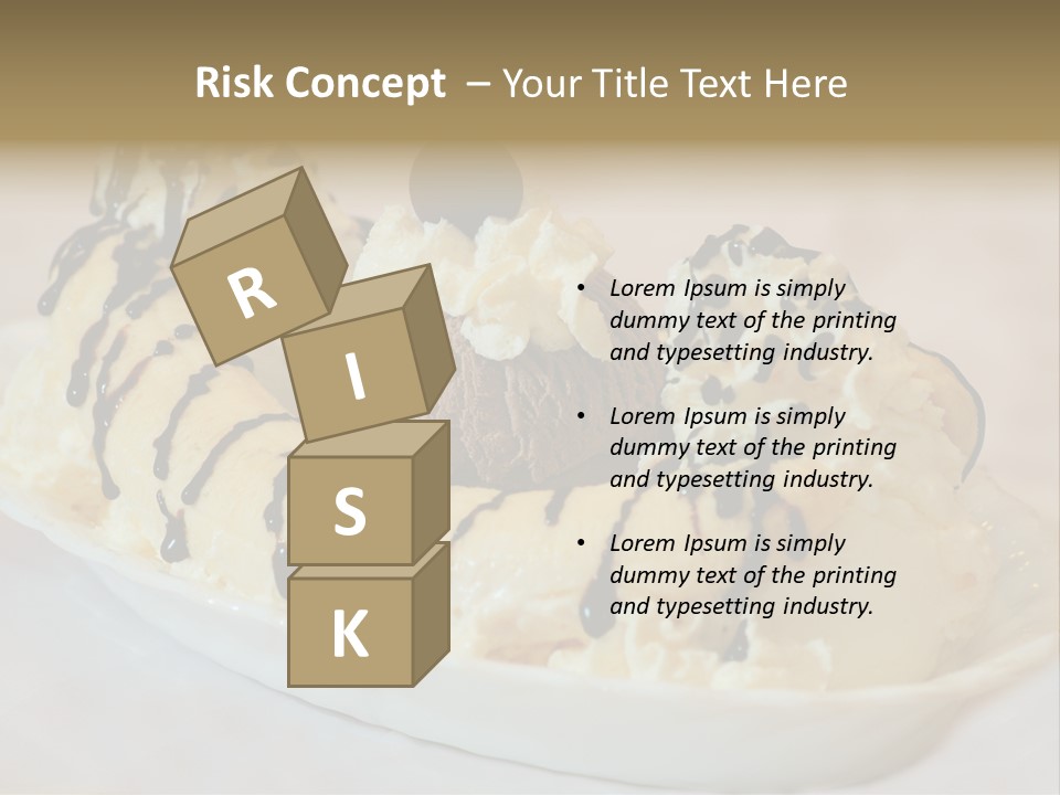 Banana Split Frosted Creamy PowerPoint Template